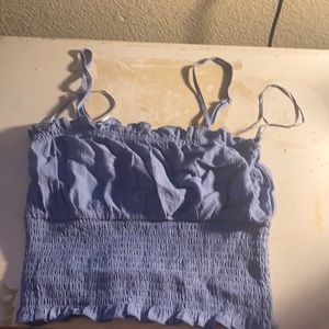 fashion nova, blue crop top.